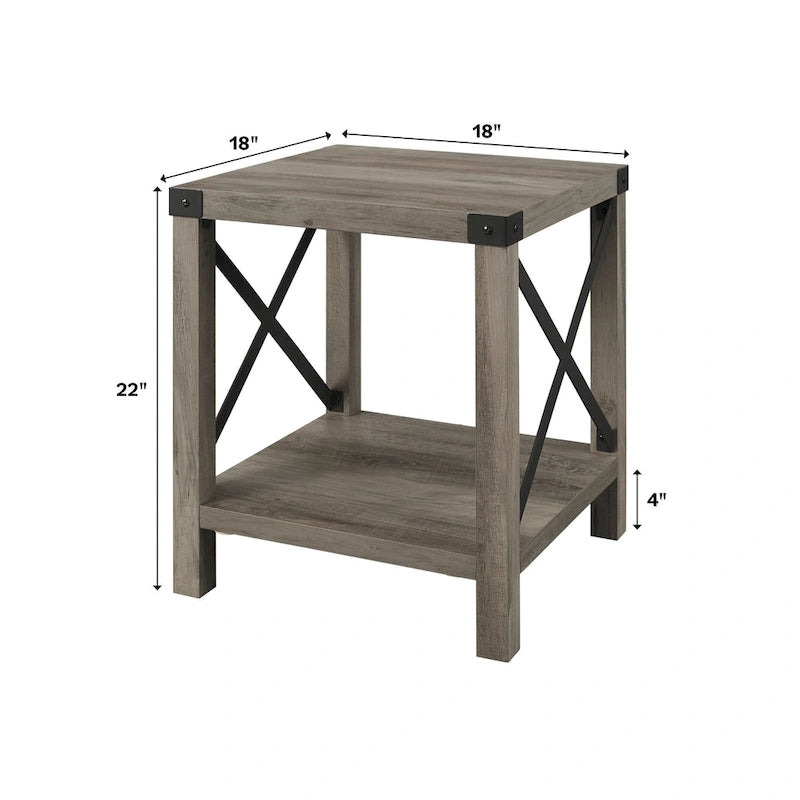 18-Inch X-Side Accent Table