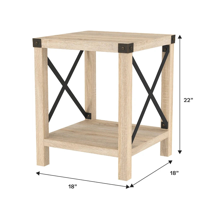 18-Inch X-Side Accent Table