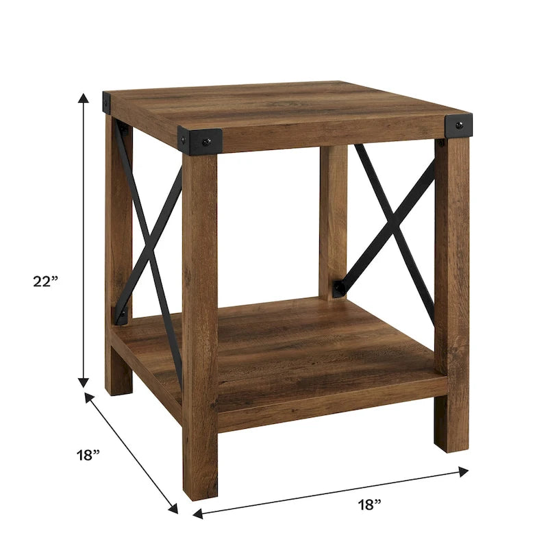 18-Inch X-Side Accent Table