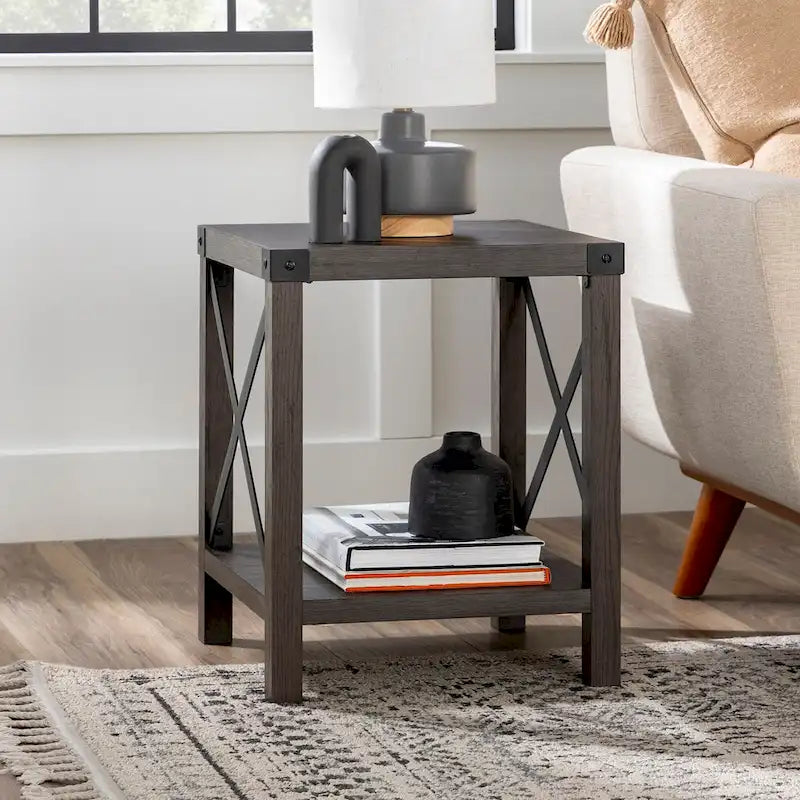 18-Inch X-Side Accent Table