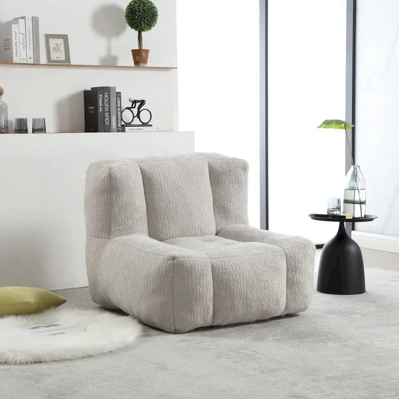 Super soft lazy sofa chair with memory foam and ottoman