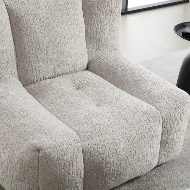 Super soft lazy sofa chair with memory foam and ottoman