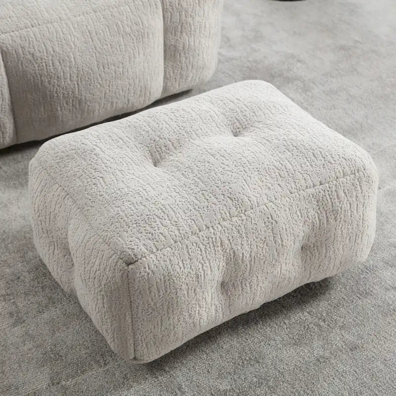 Super soft lazy sofa chair with memory foam and ottoman