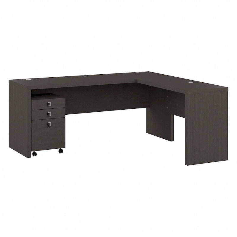 72W L Shaped Computer Desk with Drawers