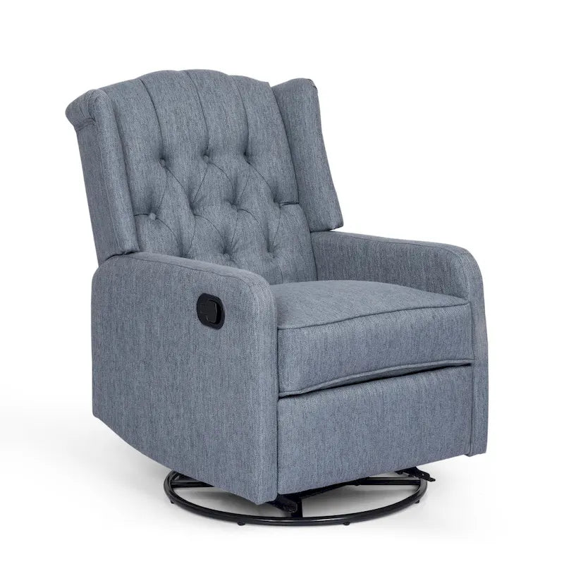 Manual Recliner Chair with 360-Degree Swivel, Relaxing Lounge Chair for Living Room