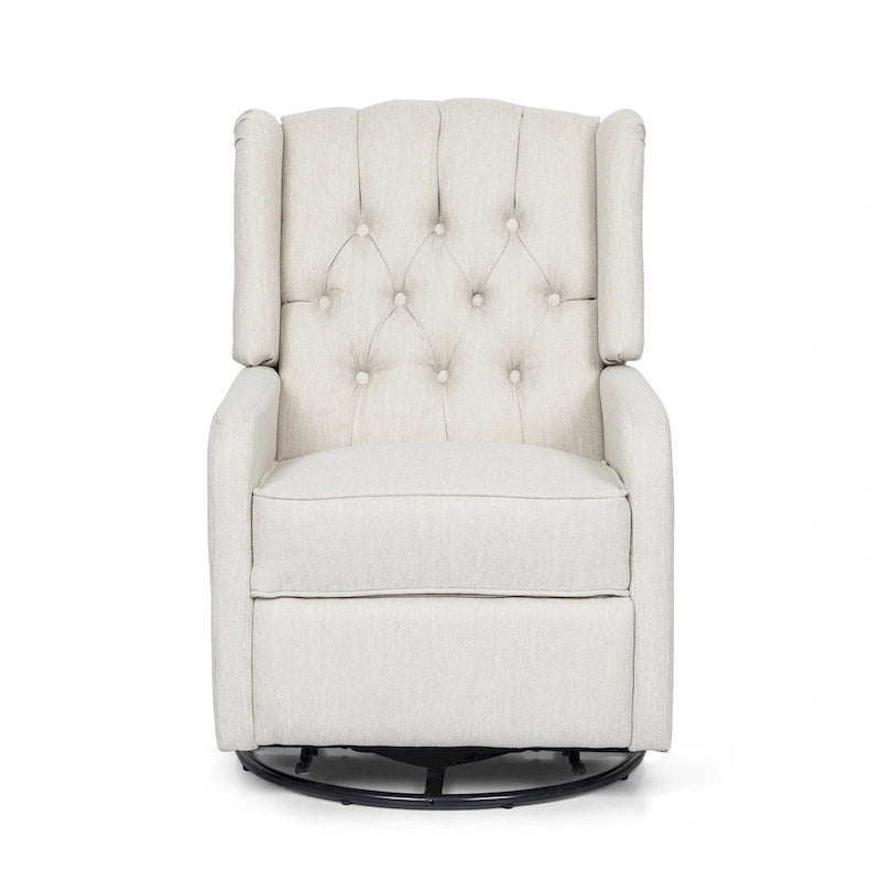 Manual Recliner Chair with 360-Degree Swivel, Relaxing Lounge Chair for Living Room