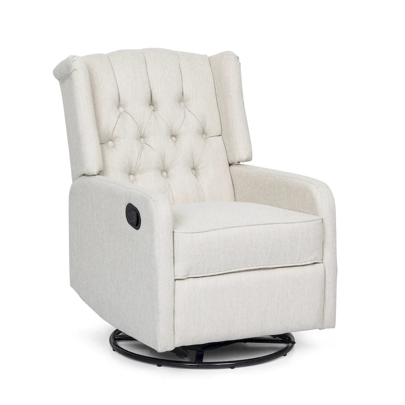 Manual Recliner Chair with 360-Degree Swivel, Relaxing Lounge Chair for Living Room