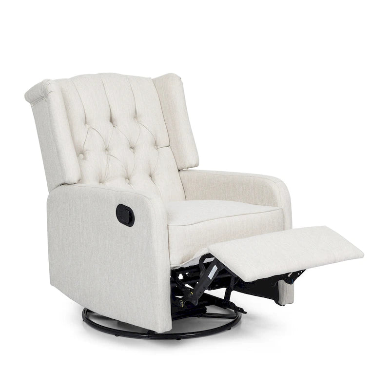 Manual Recliner Chair with 360-Degree Swivel, Relaxing Lounge Chair for Living Room