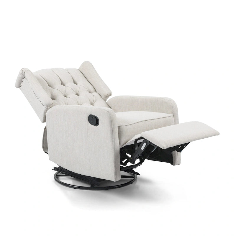 Manual Recliner Chair with 360-Degree Swivel, Relaxing Lounge Chair for Living Room