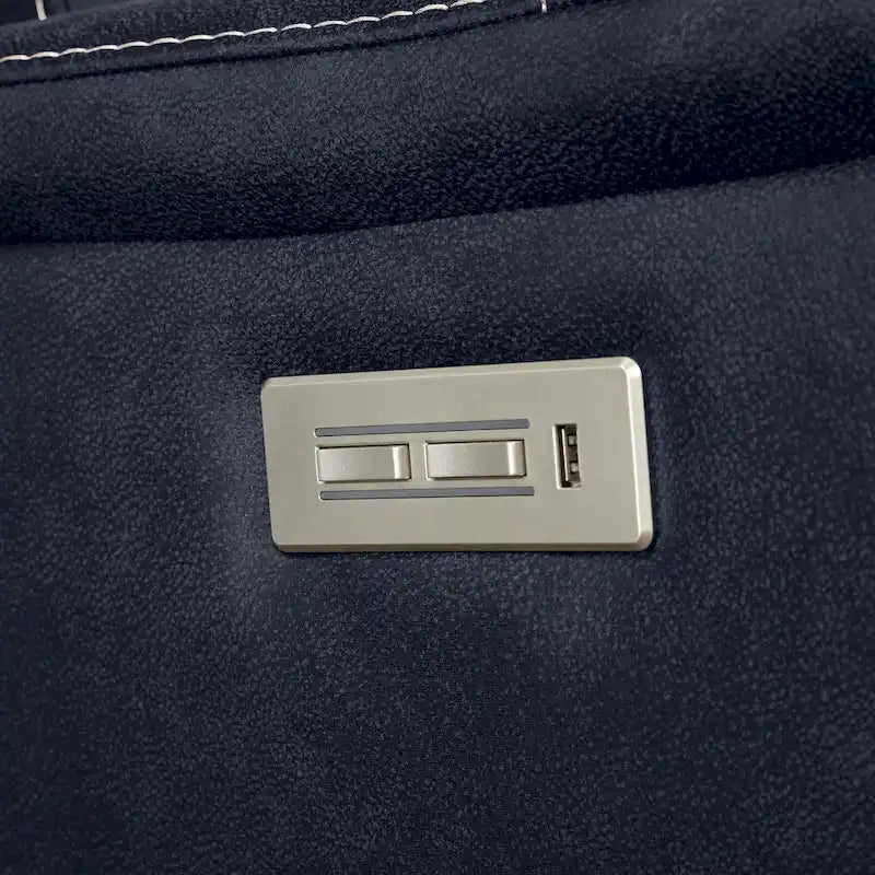 Elektrisch verstelbare relax-loveseat van kunstleer met console