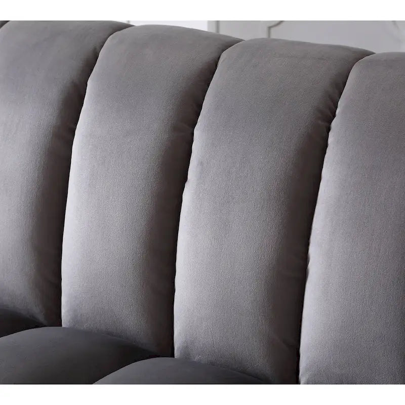 Wygodna welurowa rozkładana sofa z pojemnikiem do spania, 83.