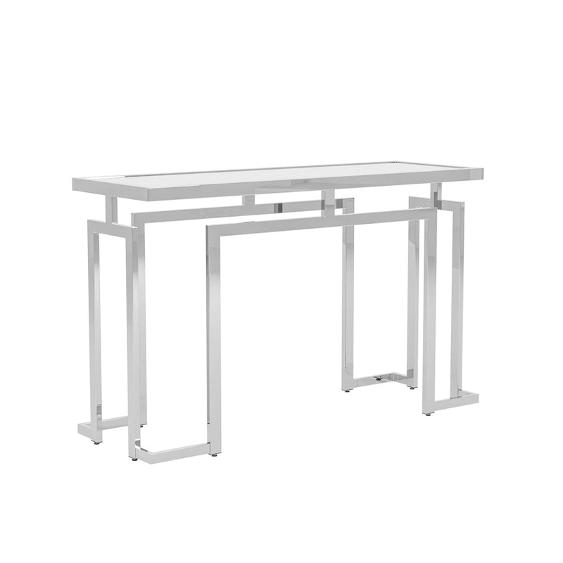 Hedendaagse banktafel van 52 inch met glazen blad