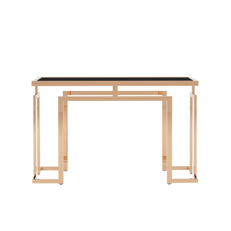 Hedendaagse banktafel van 52 inch met glazen blad