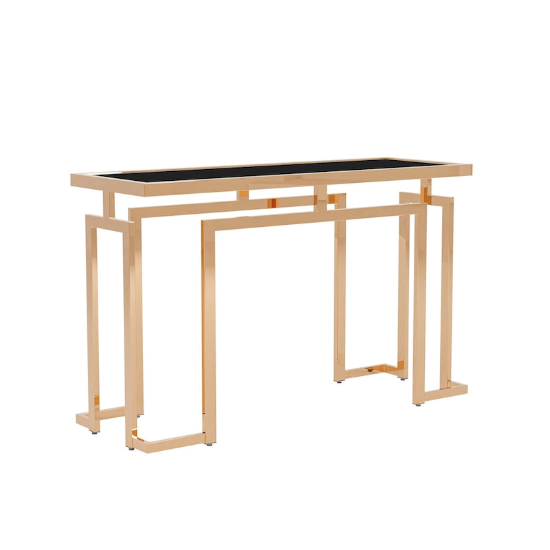 Hedendaagse banktafel van 52 inch met glazen blad
