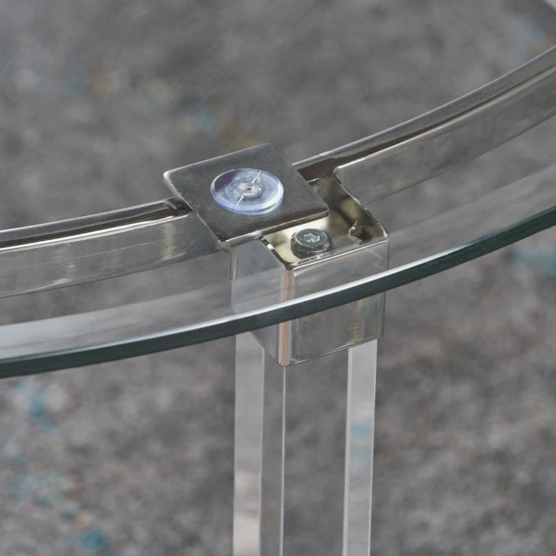 Round Glass Coffee Table - 35.5L x 35.5W x 18H