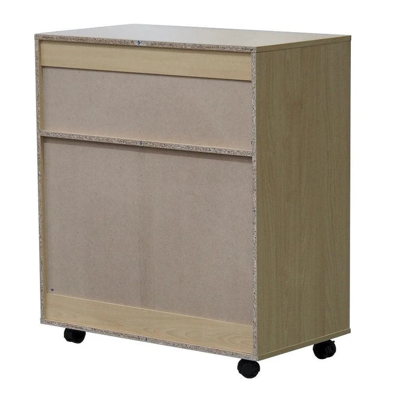 2-Door Accent Cabinet Microwave Kitchen Cart (Beech)