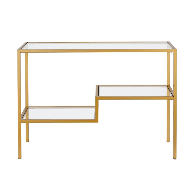 Console Table Brass Finish