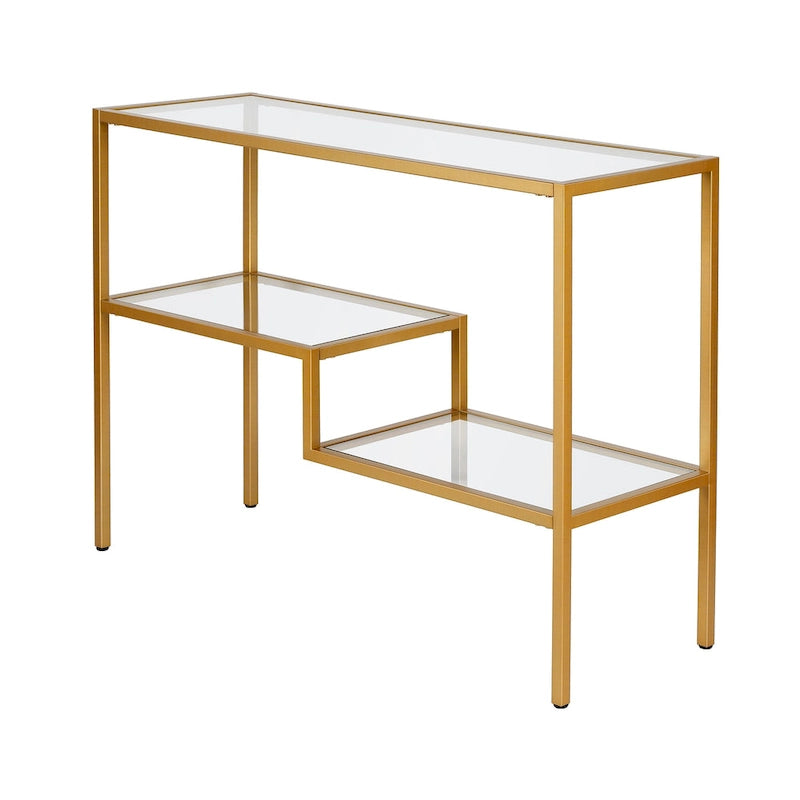 Console Table Brass Finish