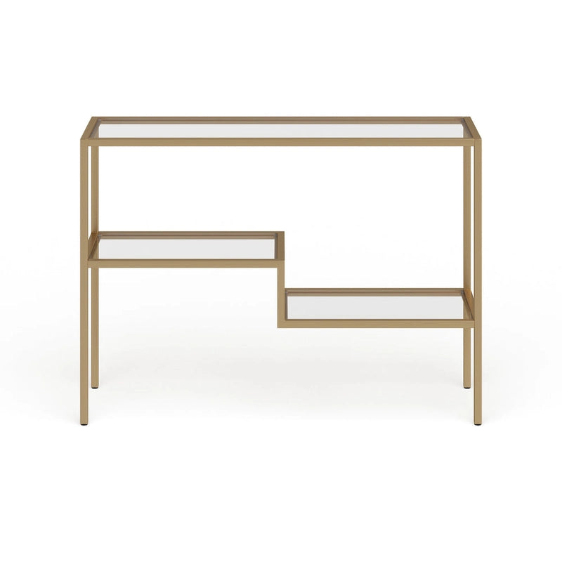 Console Table Brass Finish
