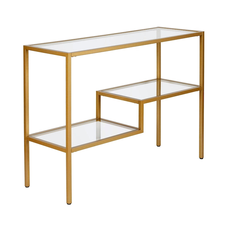 Console Table Brass Finish