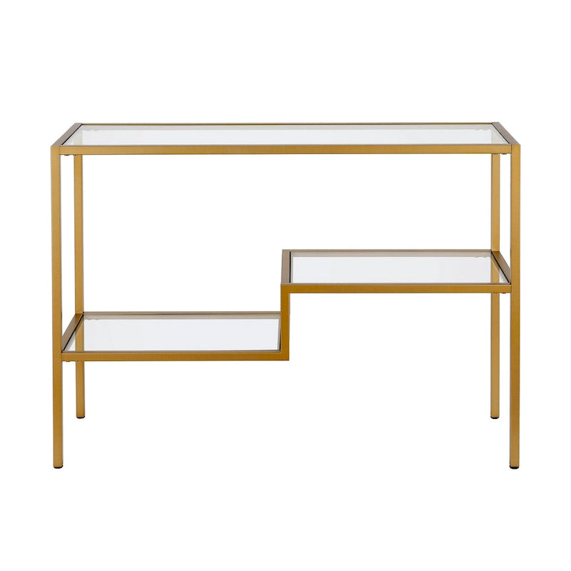 Console Table Brass Finish