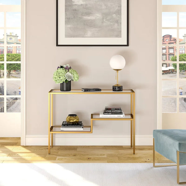 Console Table Brass Finish