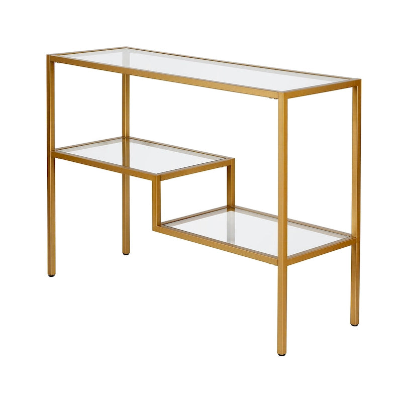 Console Table Brass Finish