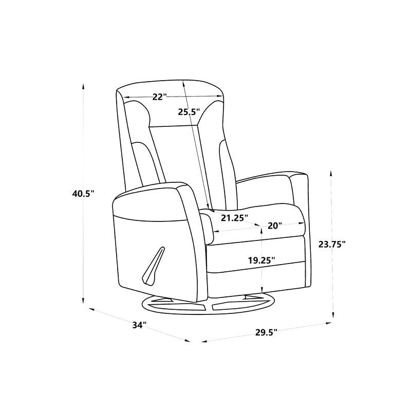 Manual Swivel Glider Recliner Chair