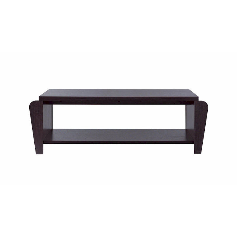 Contemporary Brown 56-inch 1-Shelf Coffee Table