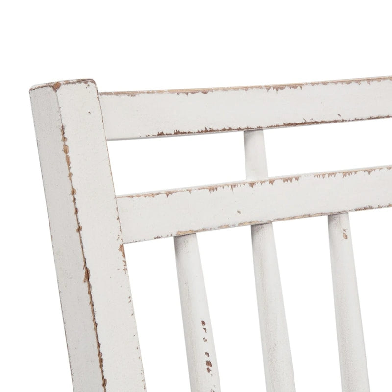 Antique White Weathered Bark Spindle Back Side Chair (Set of 2)