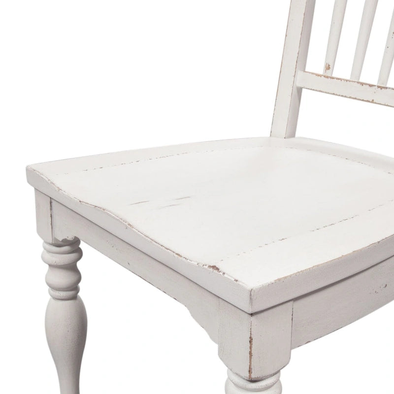Antique White Weathered Bark Spindle Back Side Chair (Set of 2)