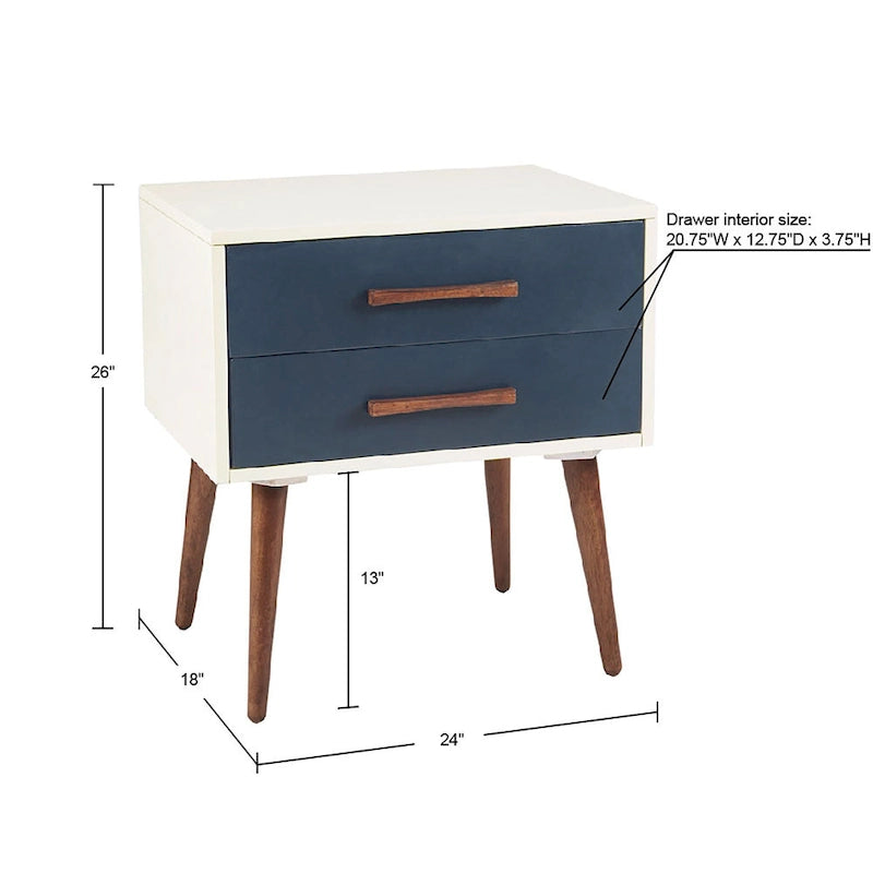 Nachttisch im Mid-Century-Stil mit Stauraum