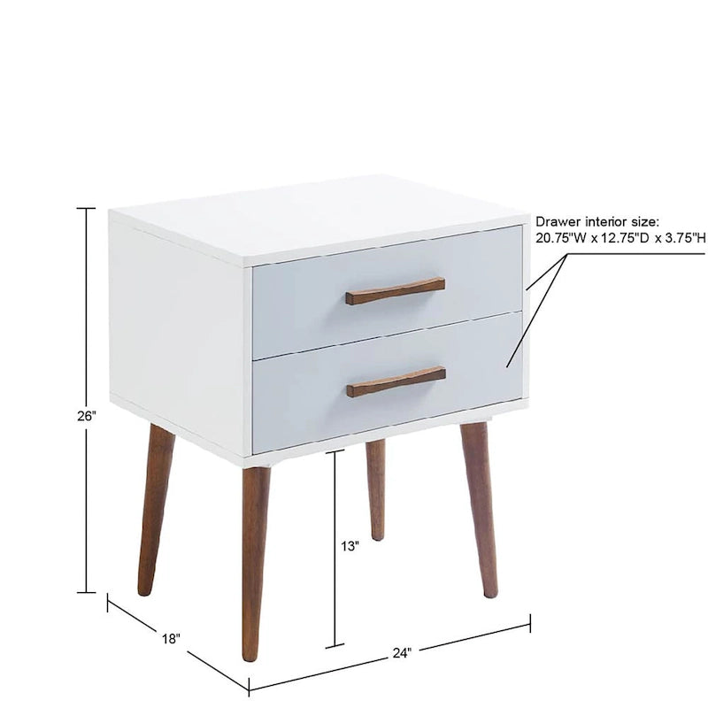 Nachttisch im Mid-Century-Stil mit Stauraum