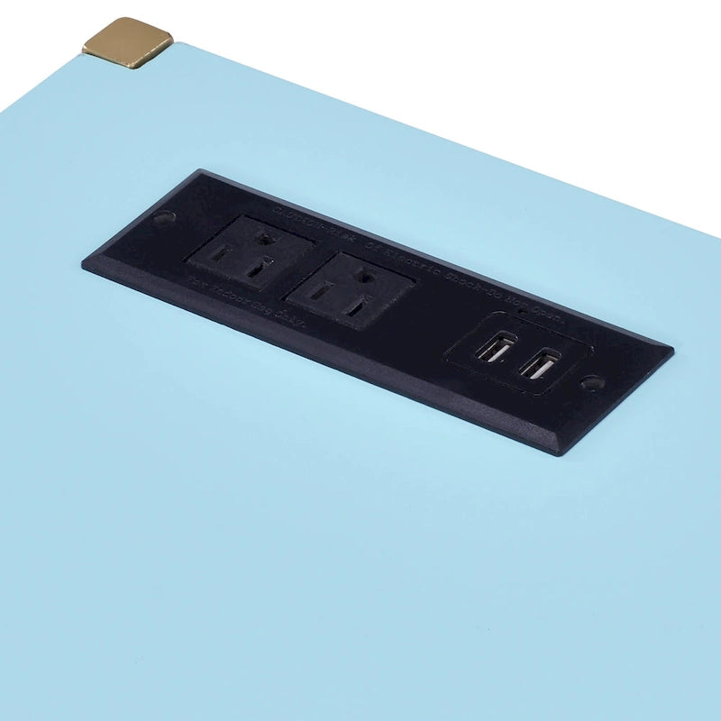 Modern 30-inch Steel Computer Desk with USB Port