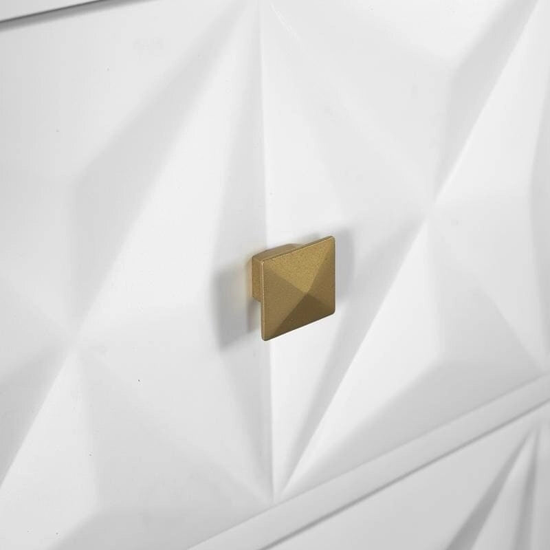Geometric Wood Nightstand