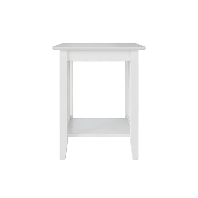 Printer Stand with Built-in Charger in White