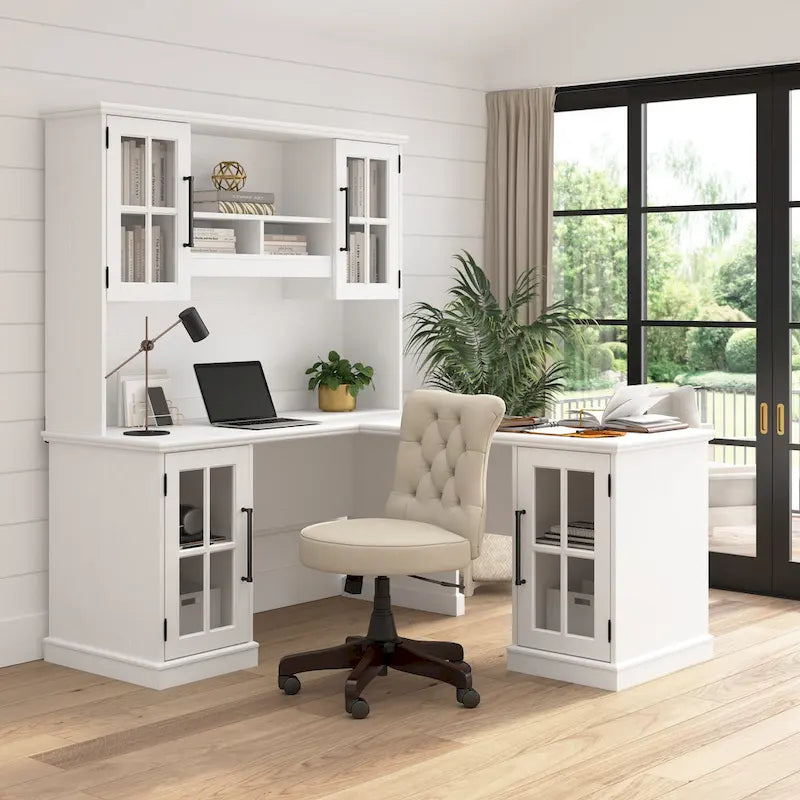 42W L-Shaped Desk Return with Storage