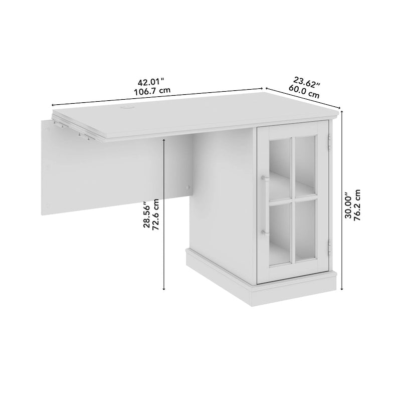 42W L-Shaped Desk Return with Storage