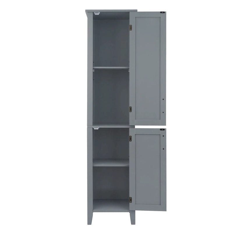 Mid Century Modern Wooden Linen Tower Cabinet