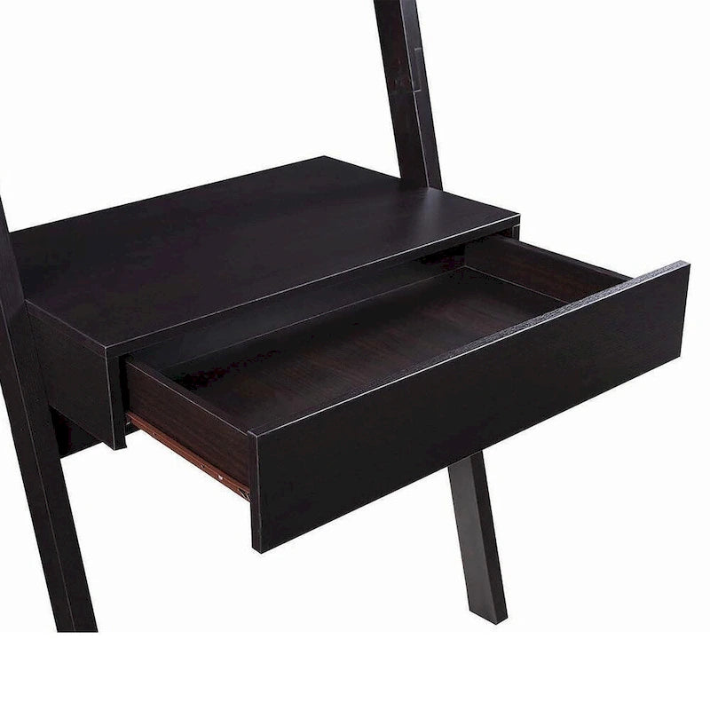 Ladder Desk with One Drawer, Cappuccino