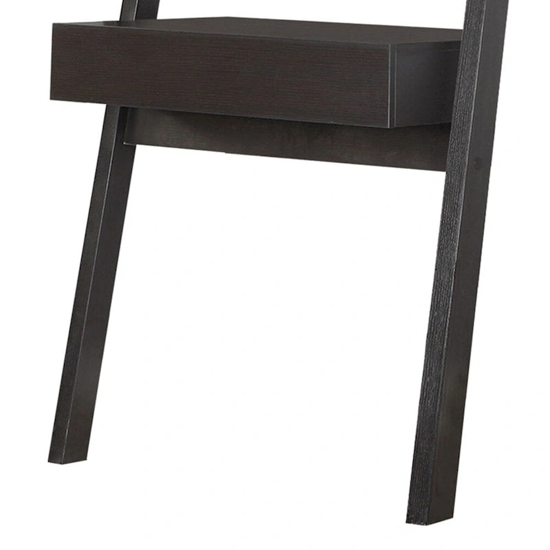 Ladder Desk with One Drawer, Cappuccino