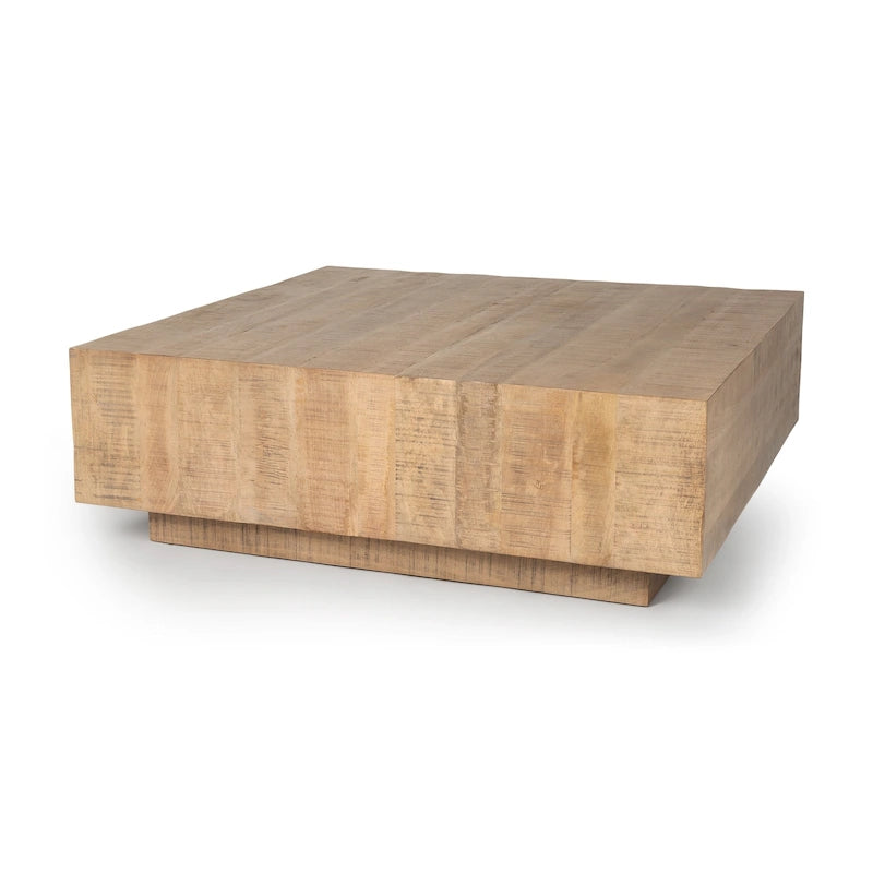 Quadratischer schwebender Couchtisch aus Massivholz