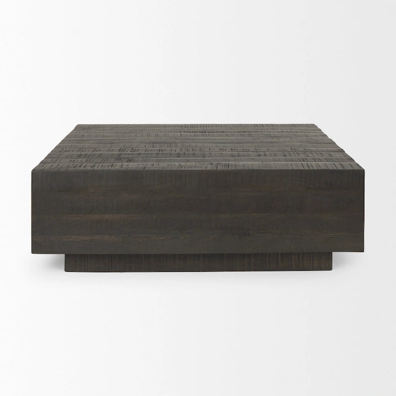 Quadratischer schwebender Couchtisch aus Massivholz
