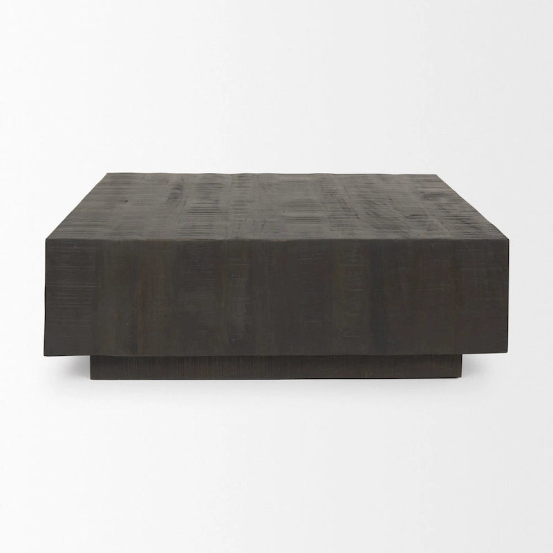Quadratischer schwebender Couchtisch aus Massivholz