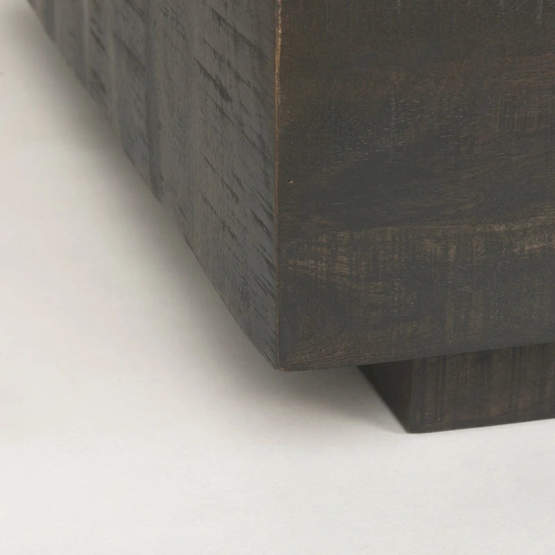 Quadratischer schwebender Couchtisch aus Massivholz