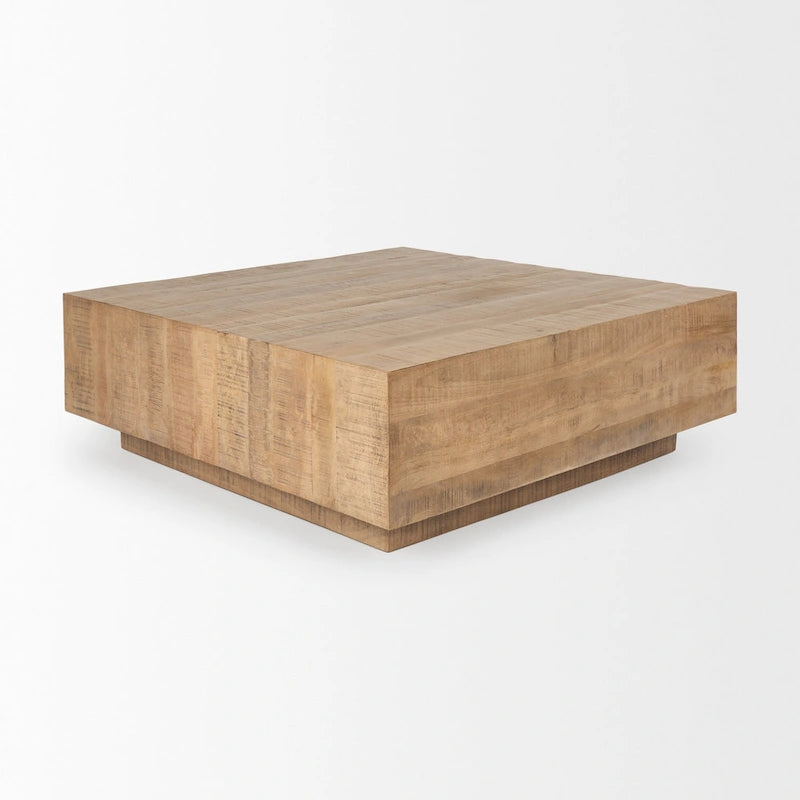 Quadratischer schwebender Couchtisch aus Massivholz
