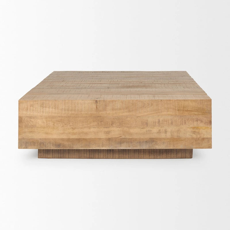 Quadratischer schwebender Couchtisch aus Massivholz