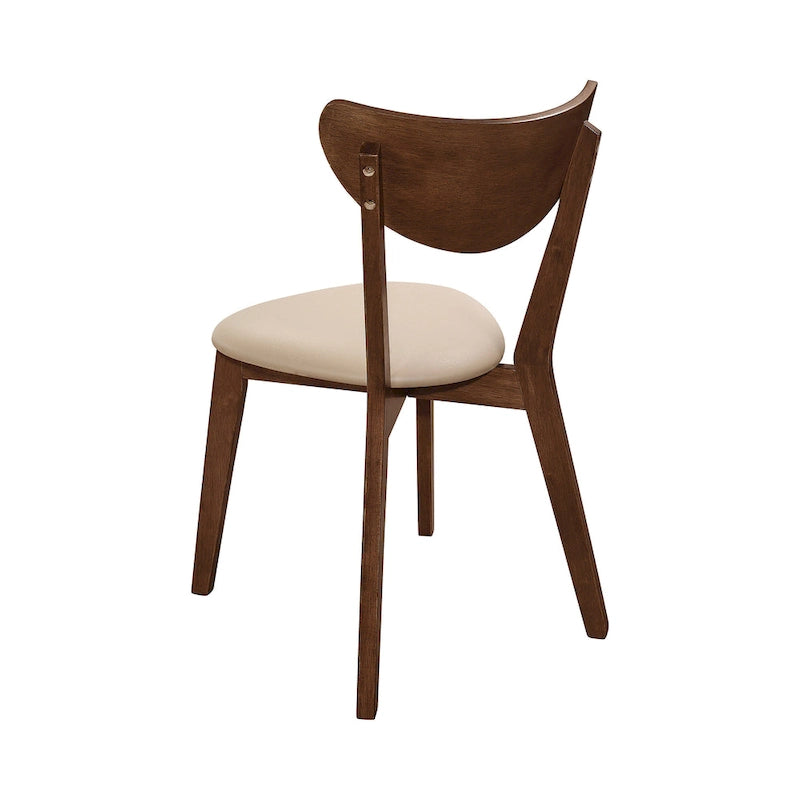 Tan and Chestnut Open Back Dining Chairs (Set of 6)