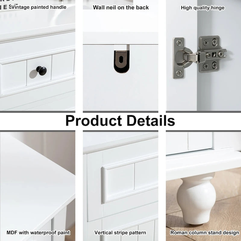 Sideboard Buffet Cabinet Storage Kitchen Cabinet with Drawers Door Console Table