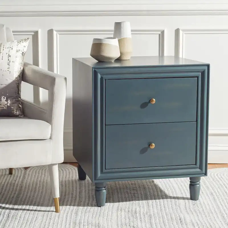 2-Drawer Storage Nightstand Table - 22Wx22Dx26H